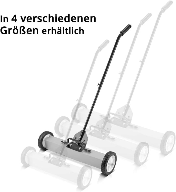 STAHLWERK Magnet-Bodenkehrer MBK-24 ST mit 610 mm Breite und 17,5kg Fassungsvermögen, Magnetbesen/Sp