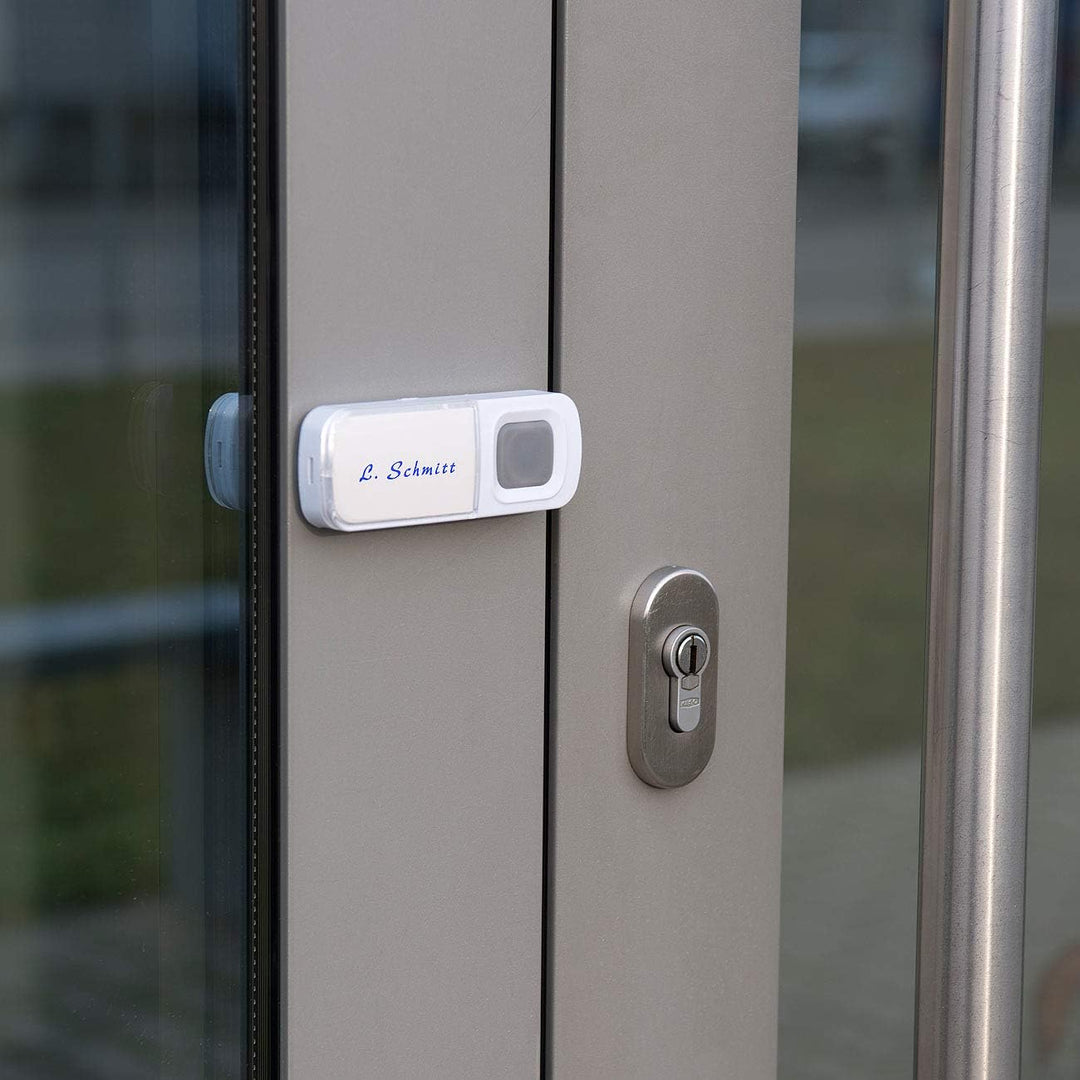 Klingel mit Lichtsignal: Steckdosen-Funk-Klingel mit optischem Signal &amp; zweitem Empfänger, IP54 (Tür