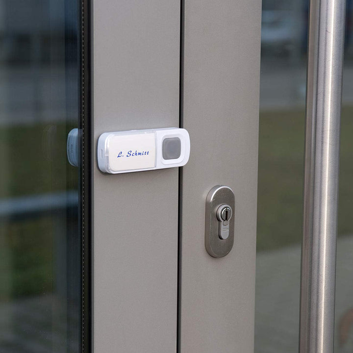 Klingel mit Lichtsignal: Steckdosen-Funk-Klingel mit optischem Signal &amp; zweitem Empfänger, IP54 (Tür