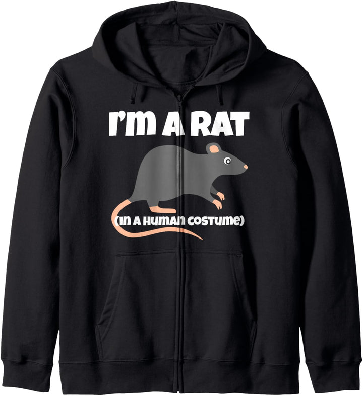 Rattenkostüm I'm a Ratte in a Human Kostüm Lustig Kapuzenjacke