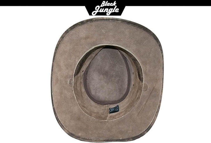 Black Jungle Denver Lederhut Westernhut Vollleder Cowboyhut Australienhut S Tan, S Tan