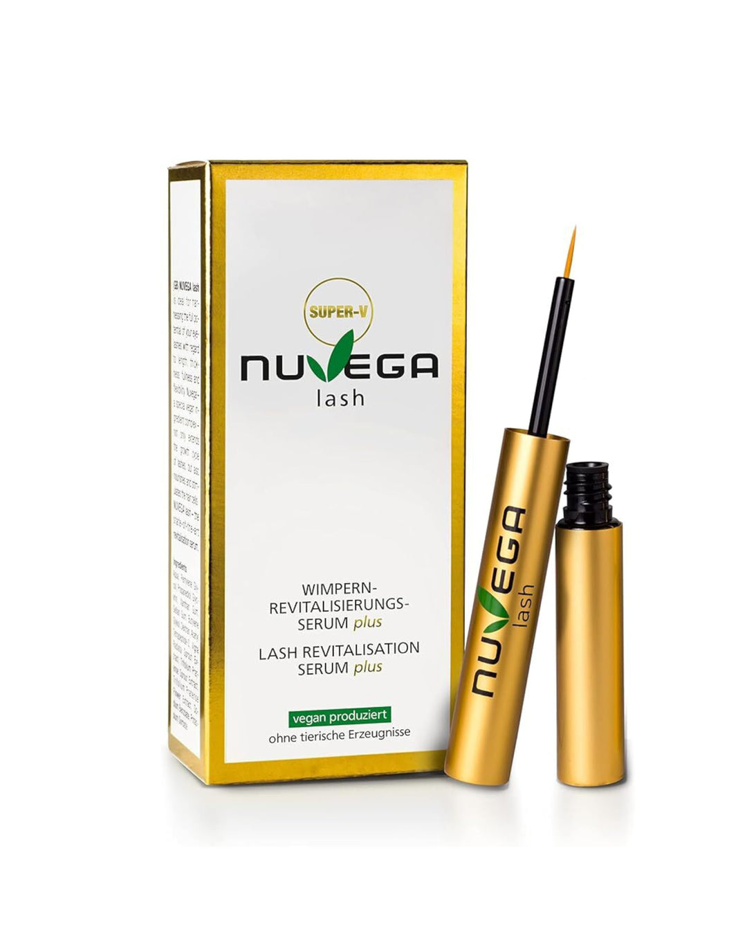 Nuvega Lash Super V – Veganes Wimpern- &amp; Augenbrauenserum I Lange Wimpern in 4-6 Wochen I Lash Serum