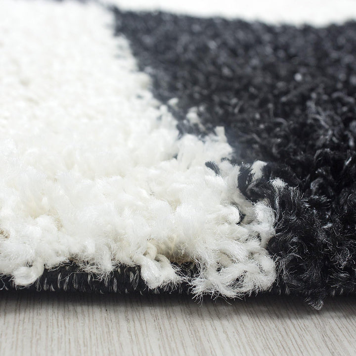 Hochflor Teppich Wohnzimmer Kariertes Design Schlafzimmer Esszimmer Flur Teppich Küchenteppich Weich