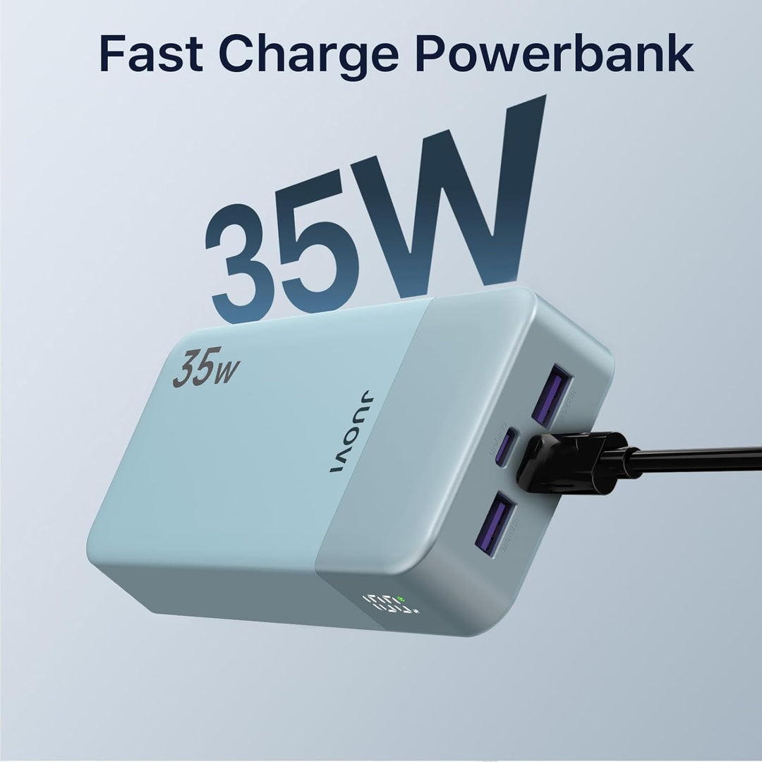 JUOVI J2651 Power Bank, 35W 20000mAh USB C In &amp; Out Power Bank, Akku-Pack mit QC3.0+PD3.0 35W High-S
