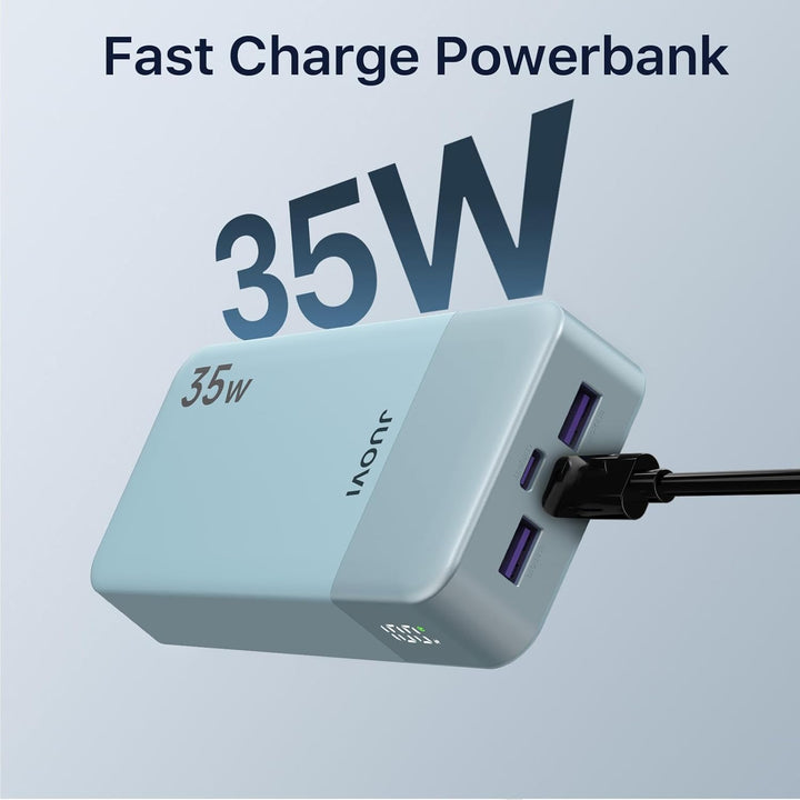 JUOVI J2651 Power Bank, 35W 20000mAh USB C In &amp; Out Power Bank, Akku-Pack mit QC3.0+PD3.0 35W High-S