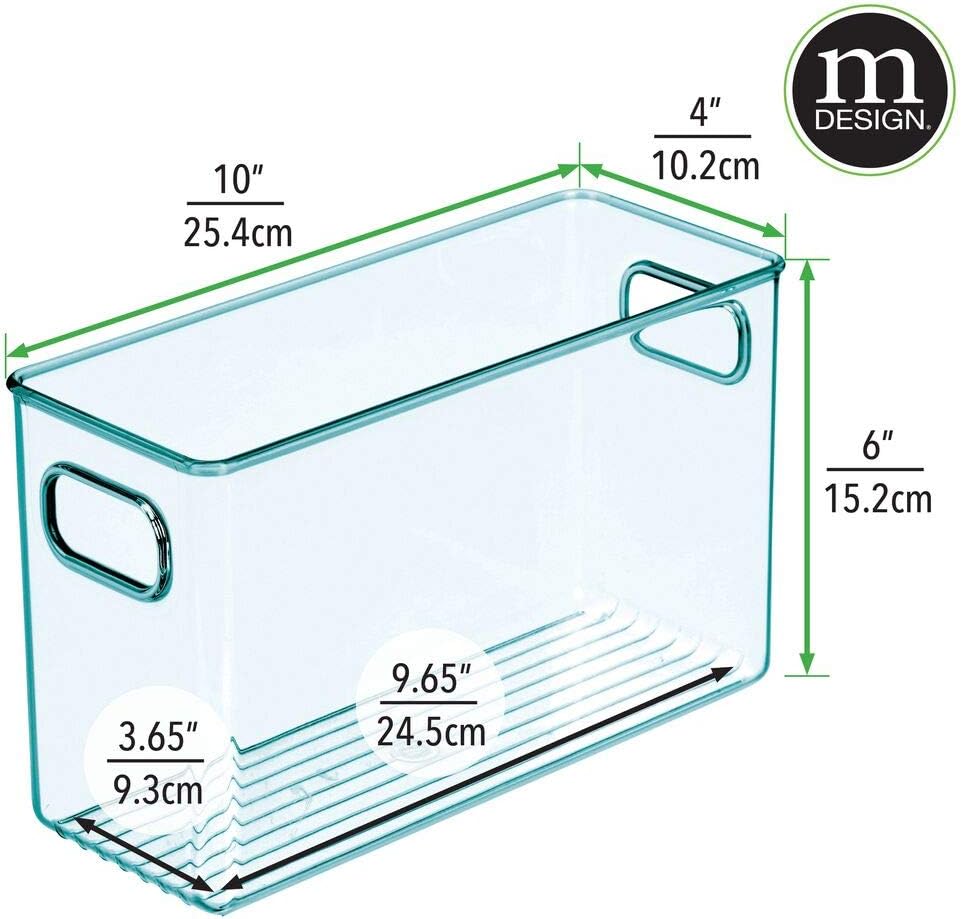 mDesign 4er-Set Kinderzimmer Organizer – grosse Sortierbox mit praktischen Griffen – BPA-freier Kuns