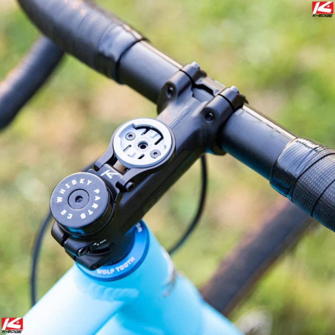K-EDGE Vorbauhalterung Fahrradcomputer Garmin Edge Verstellbar Blue Anodize, Blue Anodize