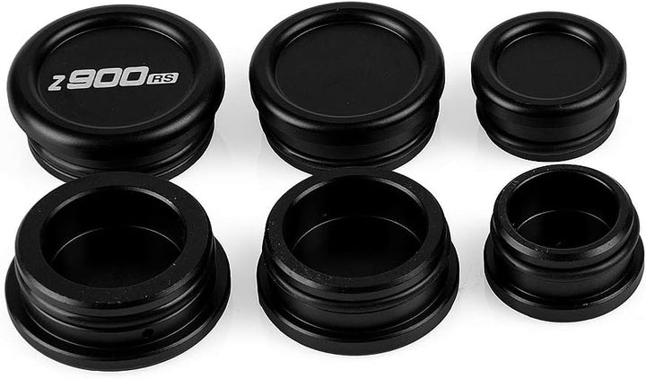Oldbones 6PCS Motorrad Rahmen Endkappen Blindstopfen Motorrad für Kawasaki Z900RS 2018 2019 in Silbe