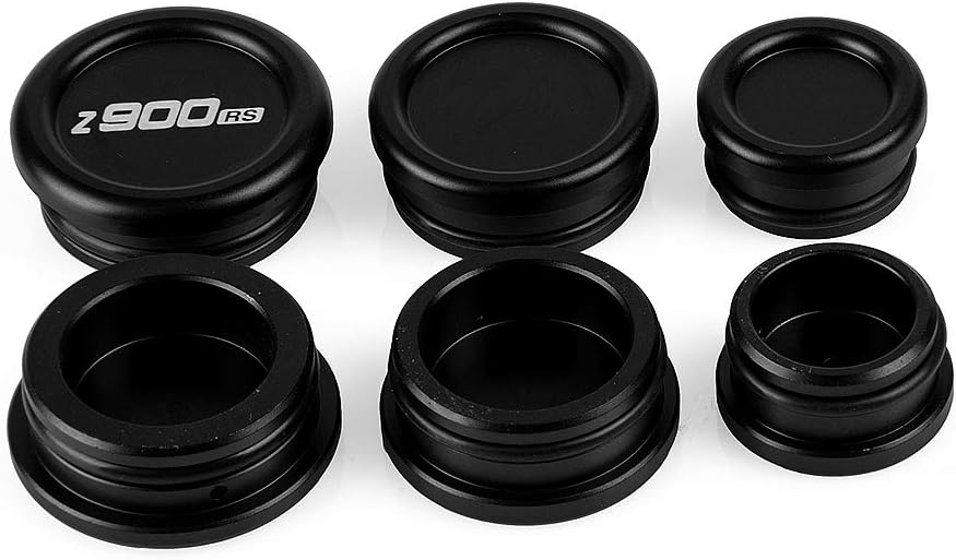Oldbones 6PCS Motorrad Rahmen Endkappen Blindstopfen Motorrad für Kawasaki Z900RS 2018 2019 in Schwa