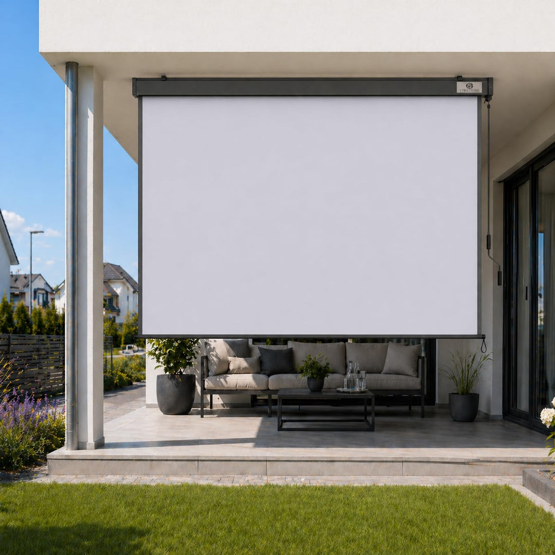 Ausziehbare Senkrechtmarkise Vertikalmarkise 160 x 250 cm - Markise mit Kurbel für Terrasse und Balk