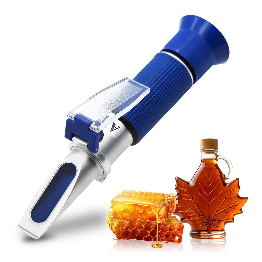 Honig Refraktometer Honig Feuchtigkeit Tester für Honig Ahornsirup Melasse Imkereibedarf, Brix und B
