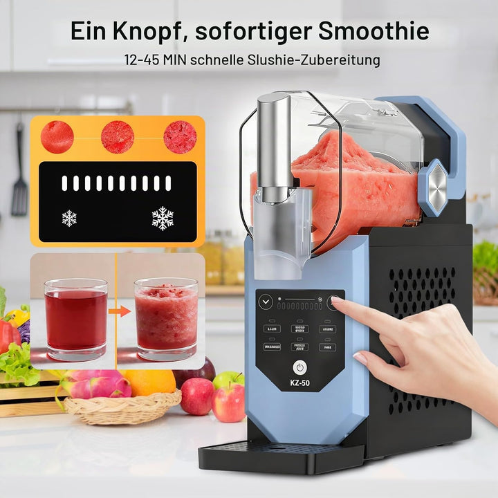 Macchiatto Slush Maschine, 5-in-1 Eismaschine mit LED-Display, 6 Programme &amp; Ein-Knopf-Bedienung für