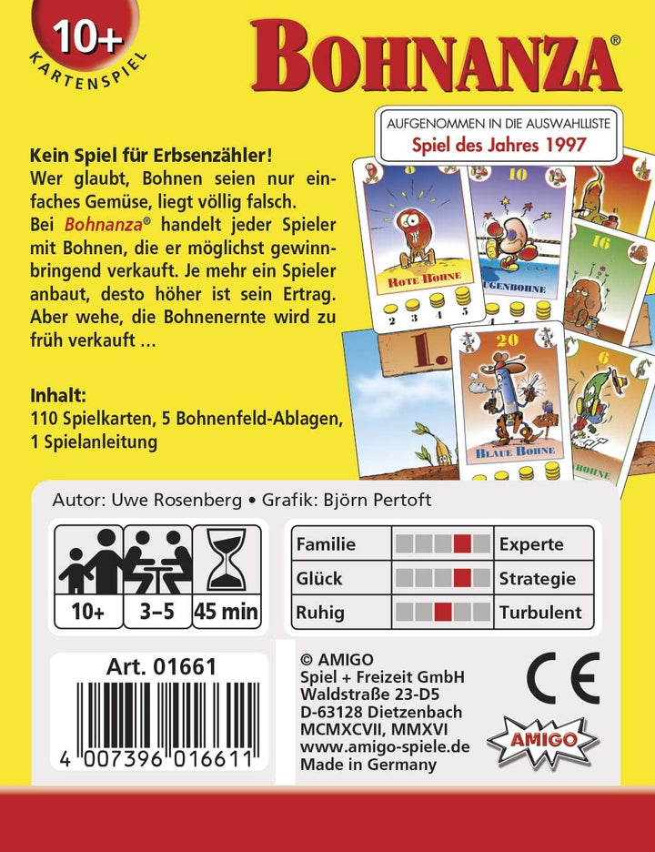 Amigo Spiel + Freizeit Amigo 01661 Bohnanza, Spiel & Amigo 4910-6 nimmt!, Kartenspiel Bundle mit 6 n