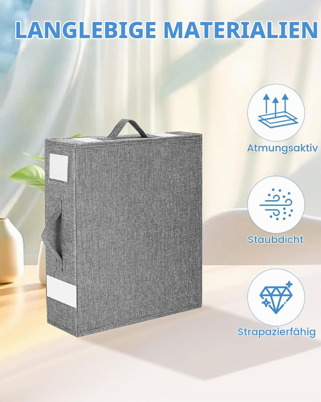 Aufbewahrung Bettwäsche Organizer, 6 PCS Faltbarer Aufbewahrungstasche für Bettlaken Kann in Kleider