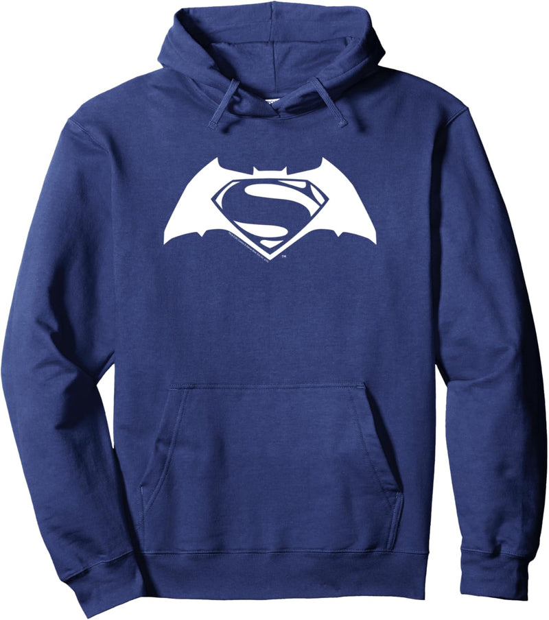 Batman v Superman Simple White Logo Pullover Hoodie