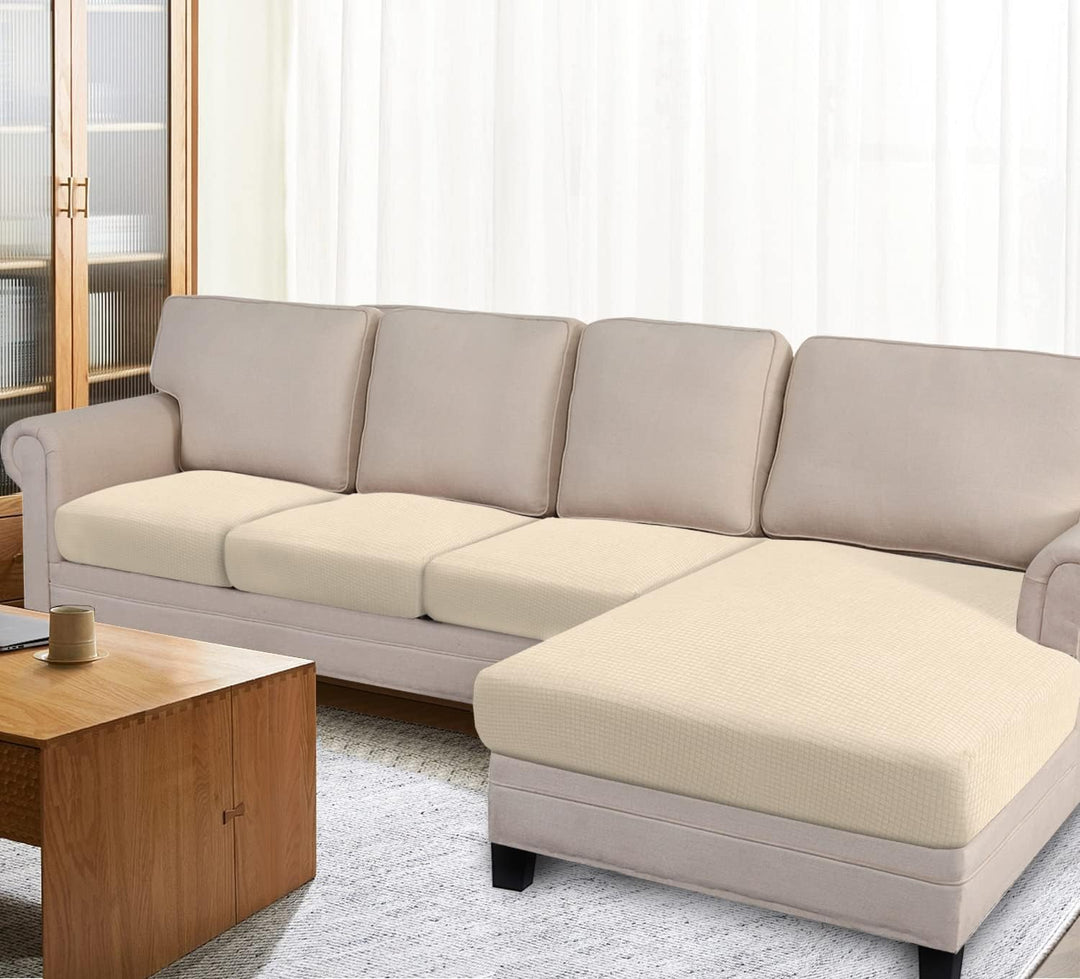 Granbest Premium Wasserabweisend 4 Stück Sektionssofa Sitzkissen Abdeckung Chaise Lounge Sofa Protec