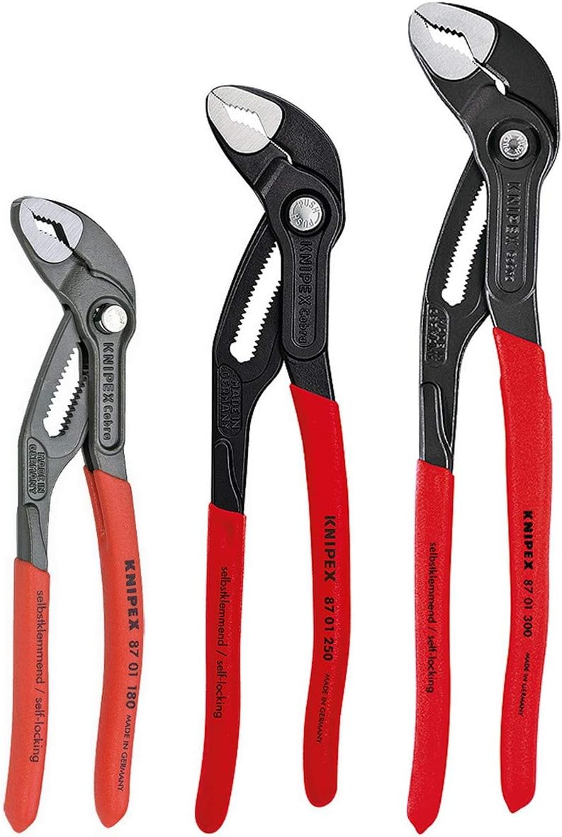 KNIPEX 00 20 09 V02 Cobra®-Paket &amp; 86 03 250 Zangenschlüssel Zange und Schraubenschlüssel in einem W