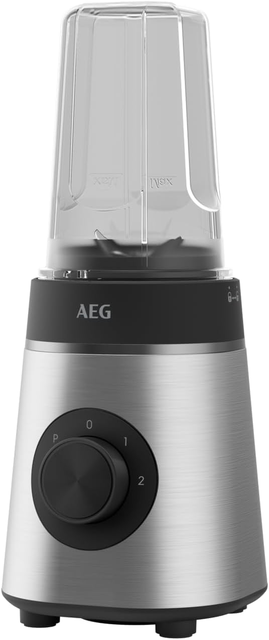 AEG Standmixer CB4-1-6ST Deli 4 Edelstahl / 350 Watt / 23.000 Umdrehungen/Minute / 600 ml Krug/Spülm