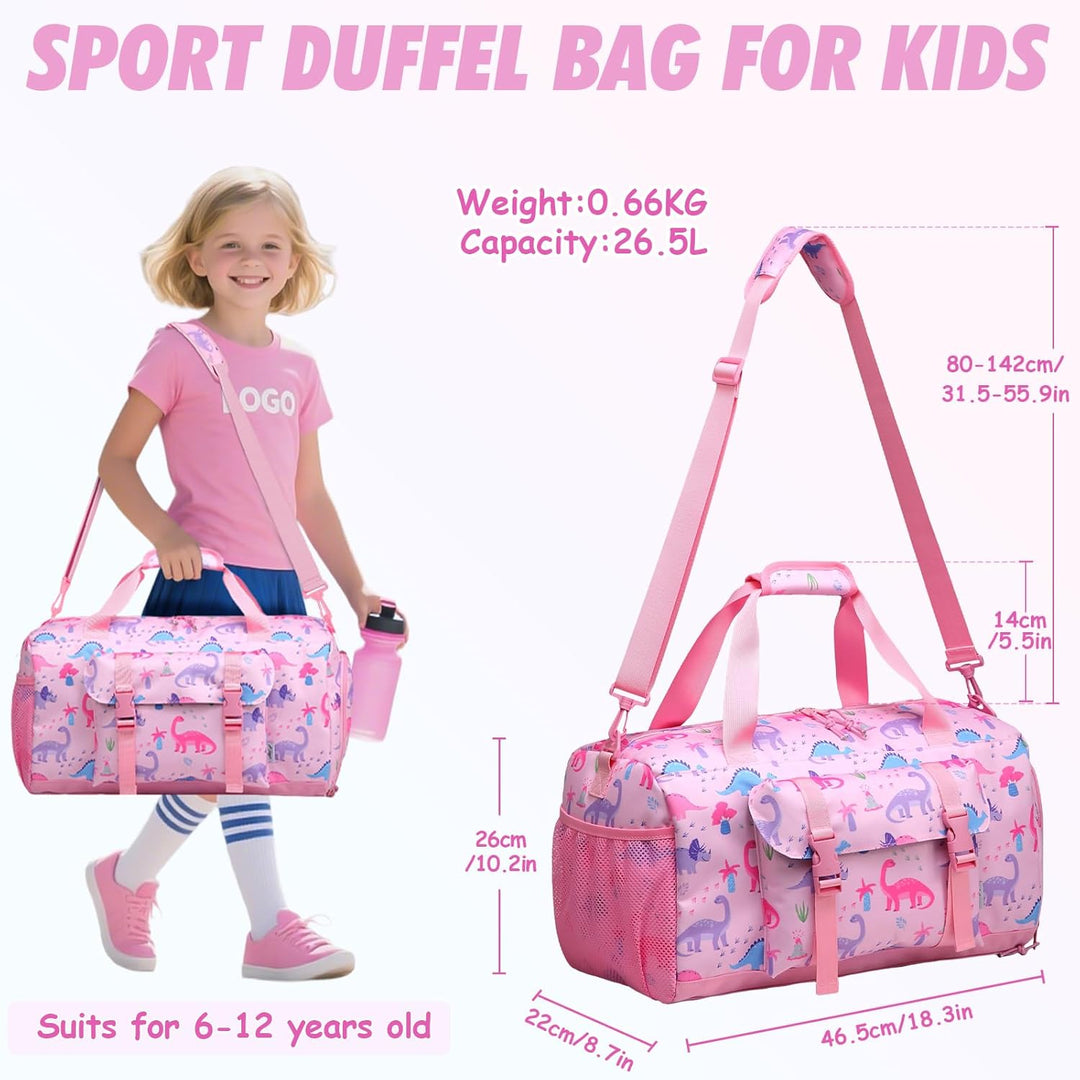Kinder Reisetasche, Kasgo Duffle Bag für Kinder Jungen Mädchen Wasserabweisend Duffel Sport Carry On