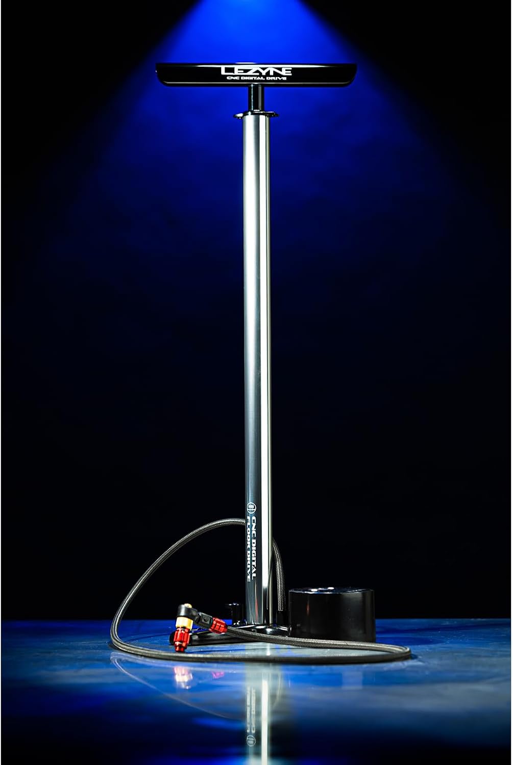 Lezyne Unisex – Erwachsene Digital Drive CNC Standluftpumpe 15 Bar silber, 15 Bar silber