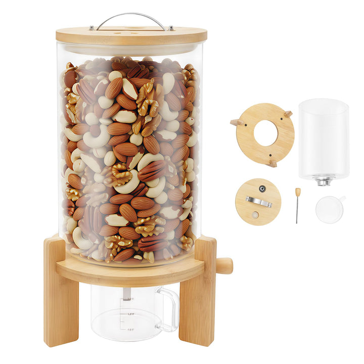7,5L Reisspender, Haferflocken Vorratstank, Glaskornbehälter, Cerealienspender, Glas Lagertank Topf,