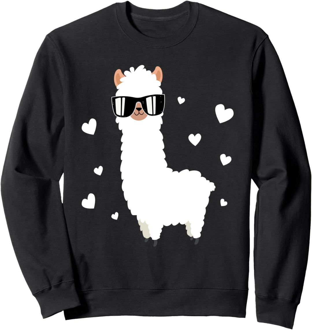 Lama Alpaka Herzchen - Alpaka Herz Lama Bauern Alpaka Sweatshirt