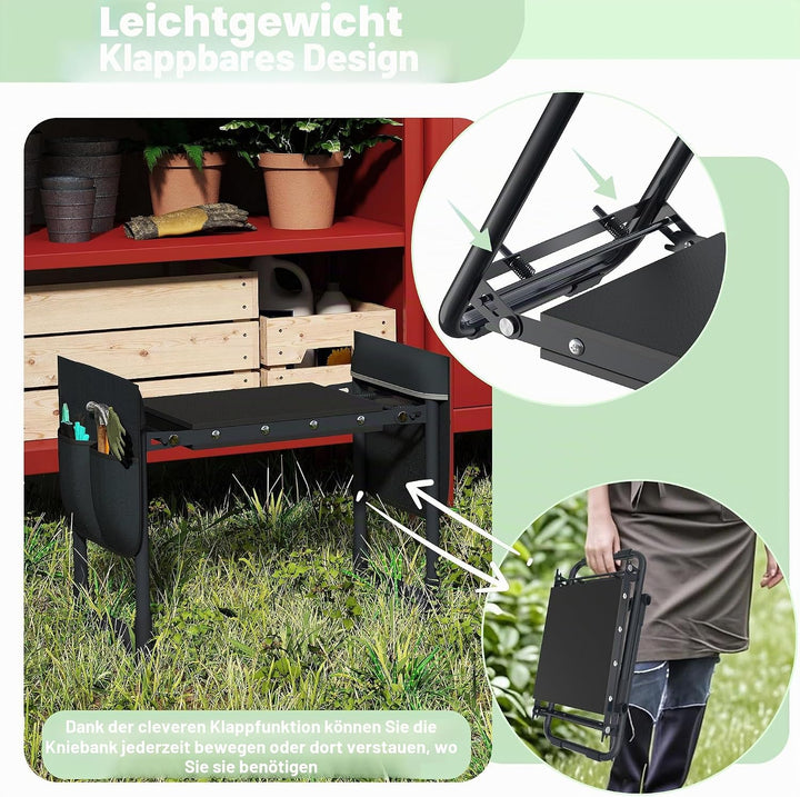 Garten Kniebank Gartenhocker für Arbeiten Gartenarbeit klappbar Arbeitshocker Sitzbank Gartenarbeit