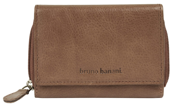bruno banani kleine Geldbörse im Querformat Echt Leder Damen | RFID-Schutz, Clever konzipiert, Kompa