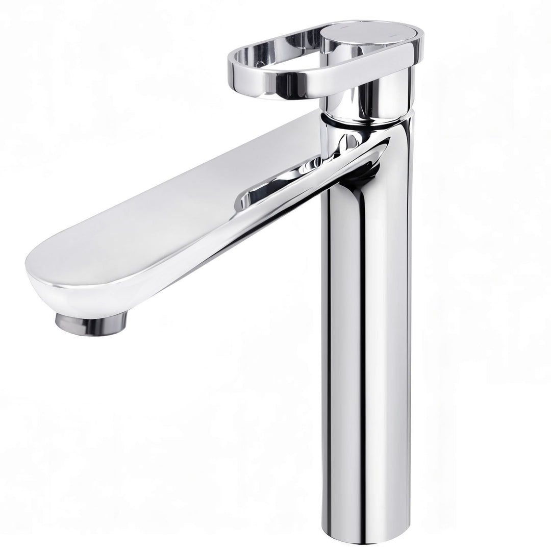 VANCOCO 52020 Wasserhahn Bad Hoch mit Auslauf Höhe 225 mm aus Messing für Aufsatzwaschbecken – Wasse