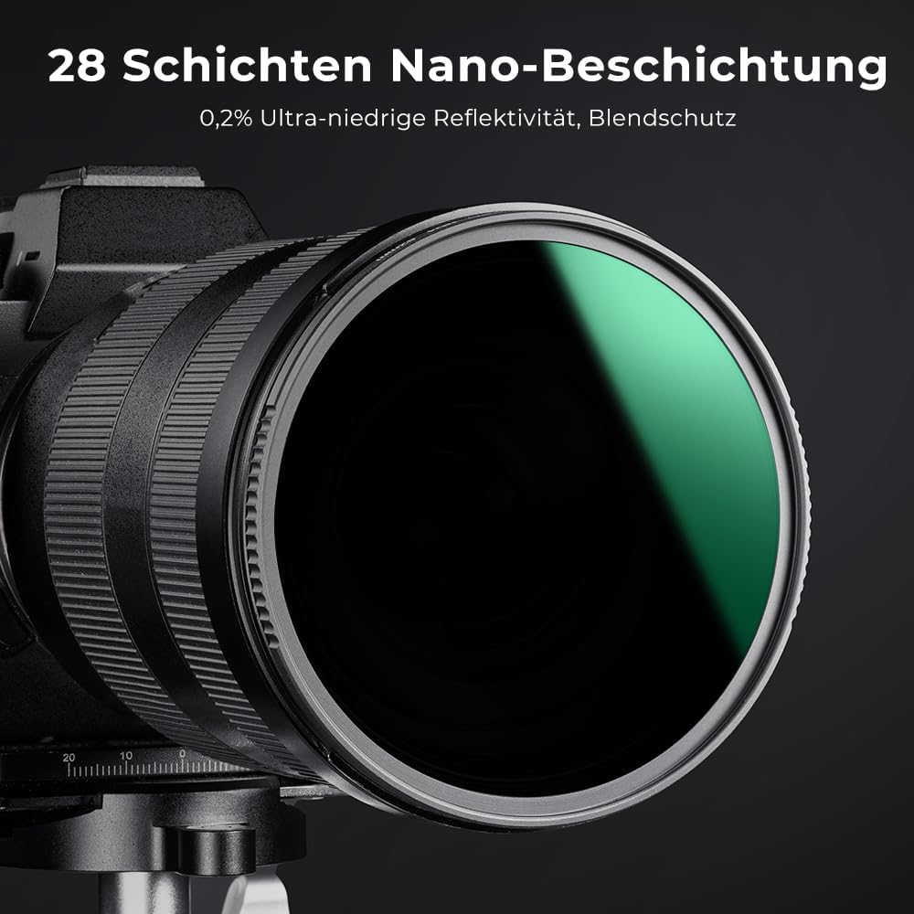 K&F Concept Nano-X 49mm Graufilter ND1000 (10 Stop) ND Filter Slim Neutral Graufilter 49mm ND1000, 4