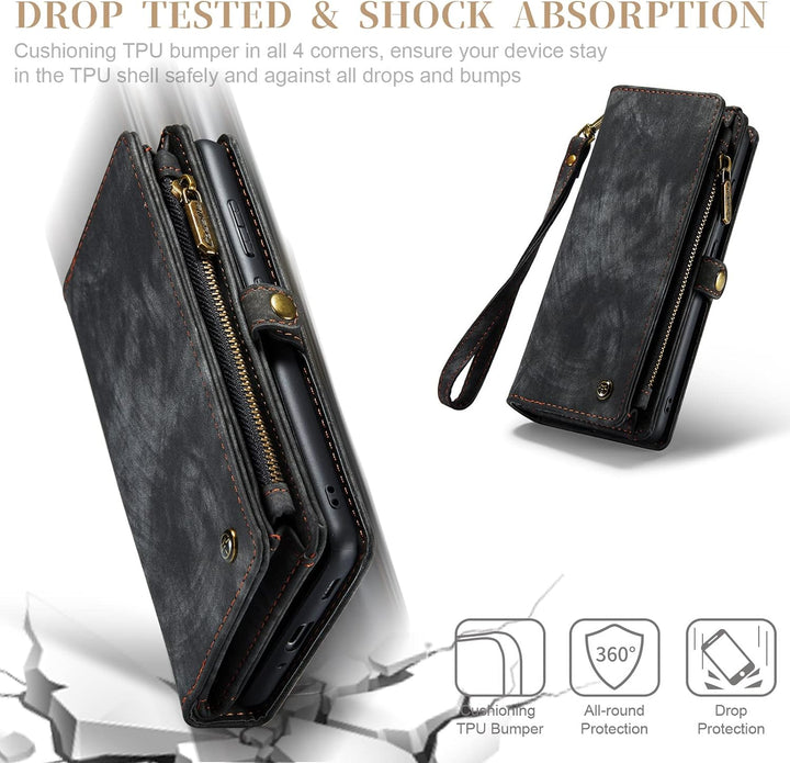 UFinetech 2-in-1 Samsung Galaxy S20 Plus Hülle Handy Tasche Leder TPU Flip Magnetisch Ständer Karten