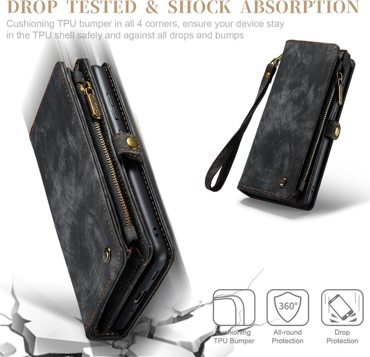 UFinetech 2-in-1 Samsung Galaxy S20 Ultra Hülle Tasche Leder TPU Abnehmbar Handy Flip Magnetisch Kar