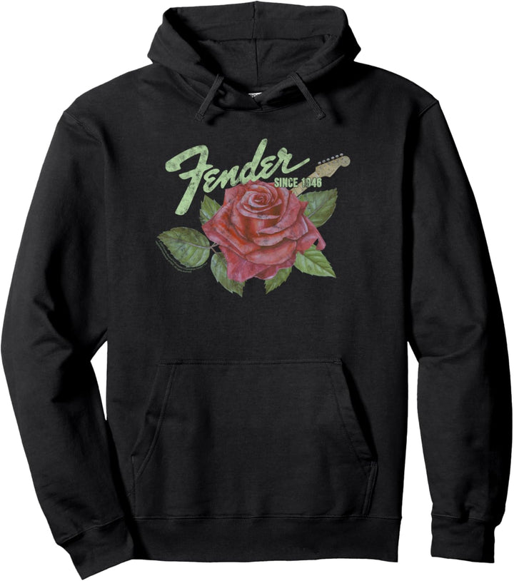 Fender Rose Guitar Classic Vintage Style Pullover Hoodie