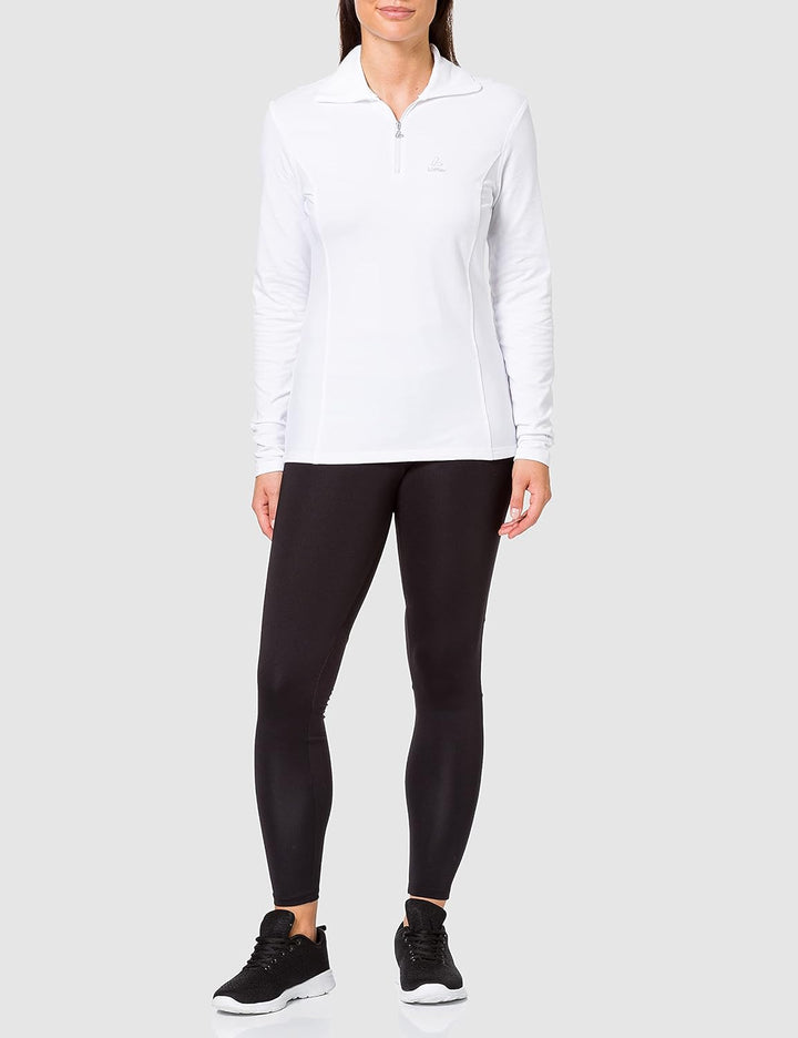 Löffler Damen Pulli DA Transtex Zip Rolli Basic 46 Weiss, 46 Weiss