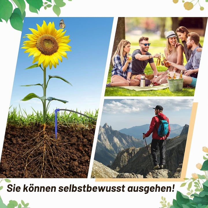 Solar Bewässerungssystem, Gartenbewässerungssystem Balkon 15M Schlauch Automatisches Garten Balkonto