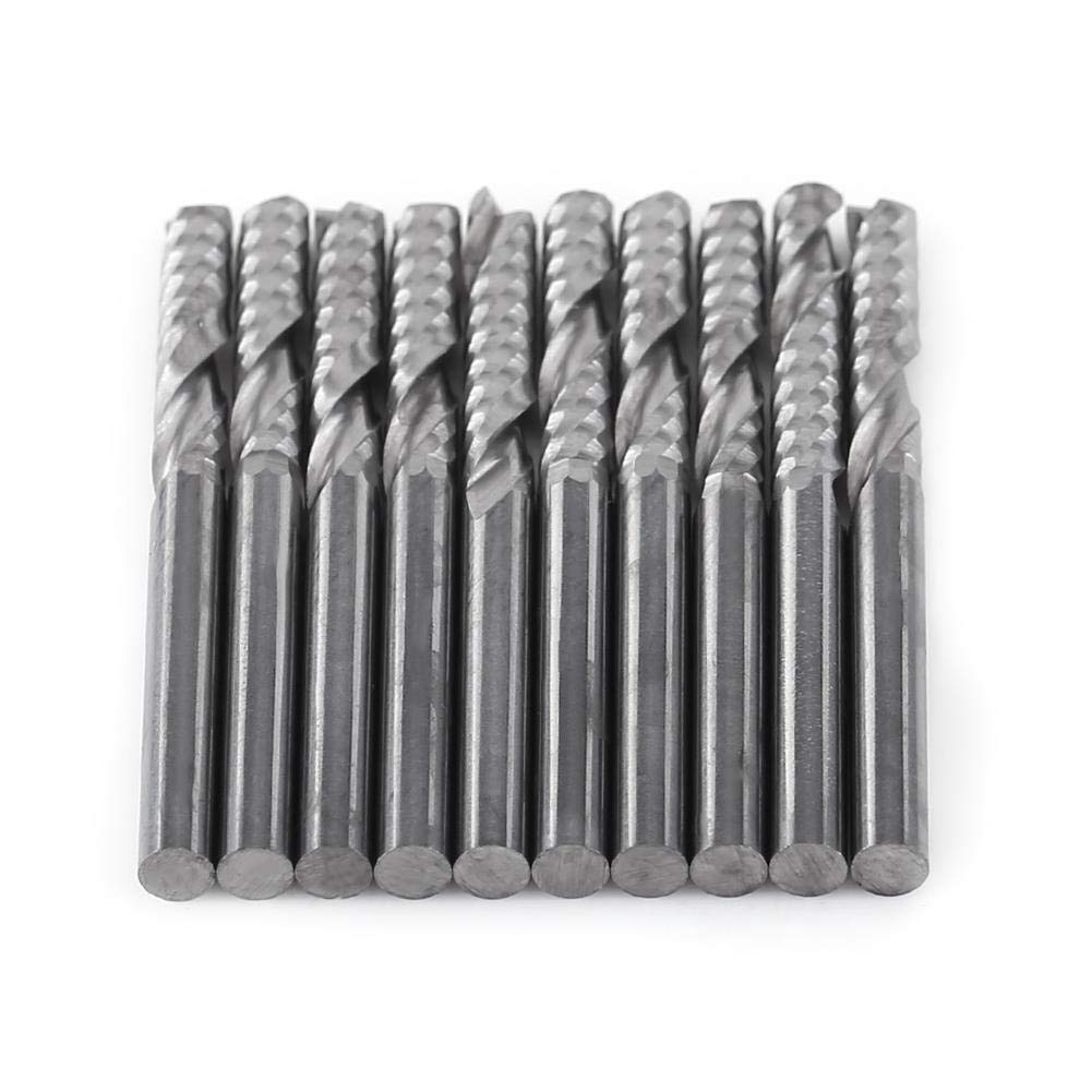 10 Stücke Hartmetall Spiral-fräser Einzelne Flöte Fräser CNC Fräser 4mm Schaft Zubehör Werkzeuge MEH