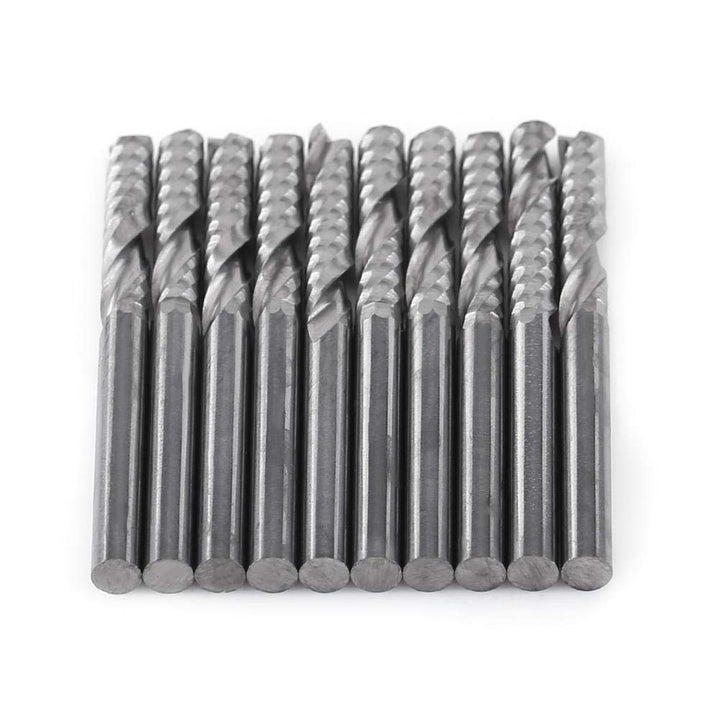 10 Stücke Hartmetall Spiral-fräser Einzelne Flöte Fräser CNC Fräser 4mm Schaft Zubehör Werkzeuge MEH
