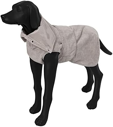 elropet Hundebademantel für kleine/mittlere/grosse Hunde XS - XL Bademantel BEIGE Microfaser SCHNELL