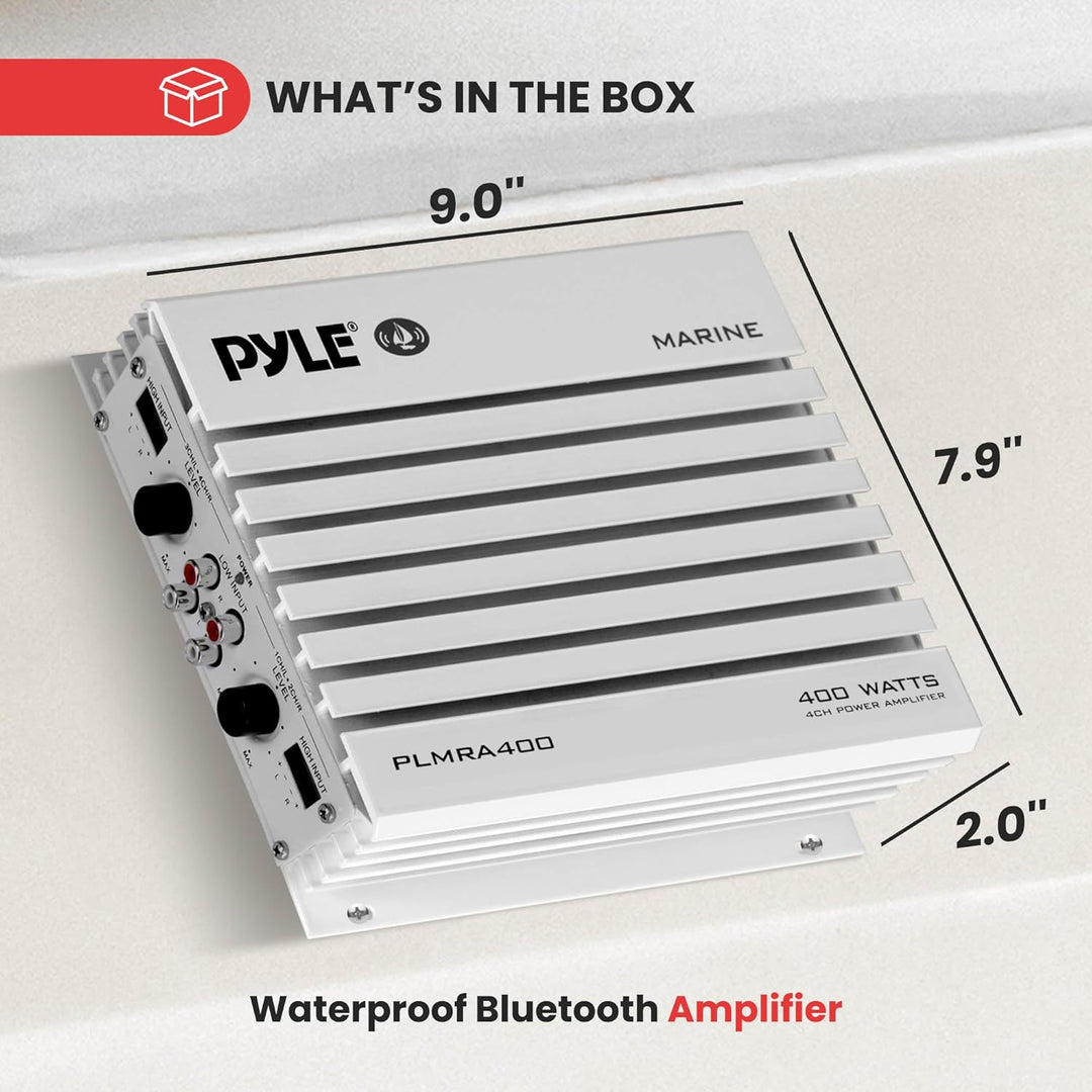 Pyle 4-Kanal 400 Watt Wasserdicht Marin Verstärker