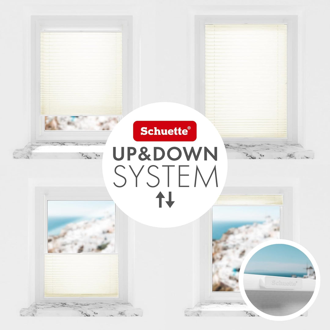 Schuette® Plissee ohne Bohren zum Kleben ● Dolomite Kollektion: Vanilla Sky (Beige) ● 120x230cm (Bre