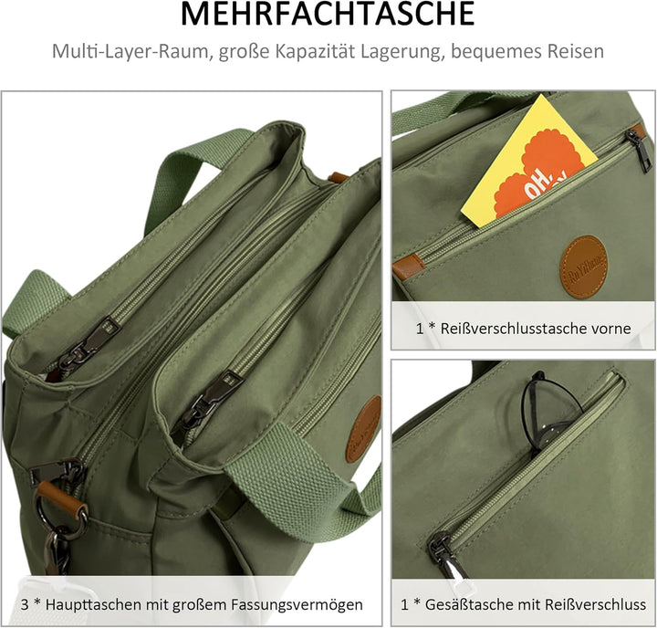 DORRISO Damen Umhängetasche Canvas Handtasche Schultertasche Casual Umhängetaschen Mode Schultertasc