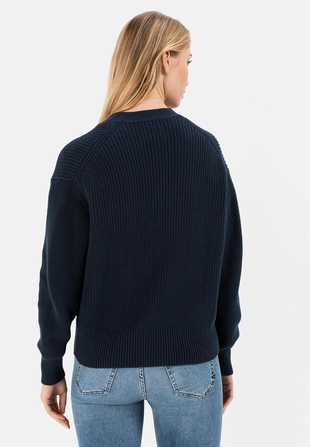 camel active Damen Boxy Cardigan in Strickqualität S Blau, S Blau