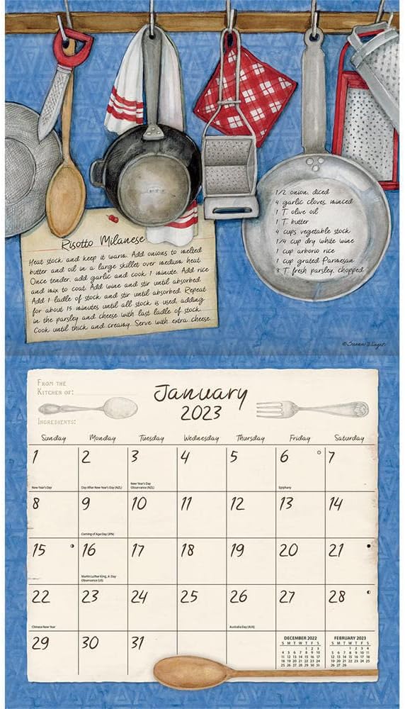 LANG American Kitchen Wandkalender 2023, American Kitchen