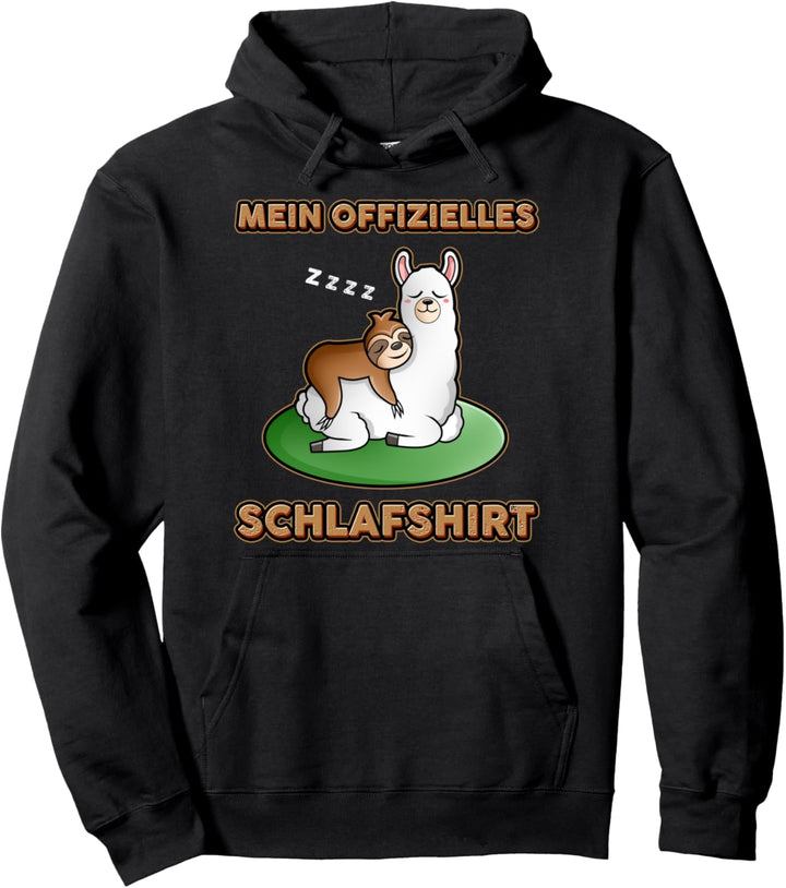 Faultier Mein Offizielles Schlafshirt Schlafen Faultier Lama Pullover Hoodie