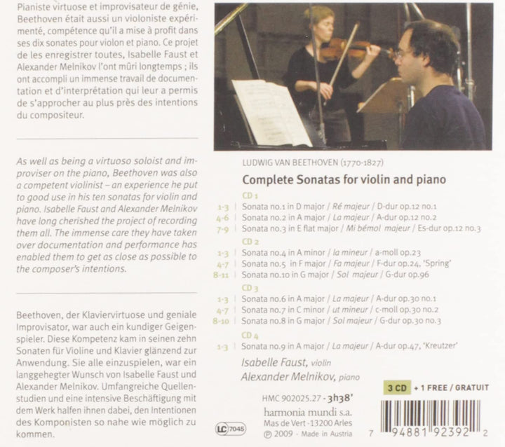 Sonaten für Violine & Klavier (GA), Audio-CD