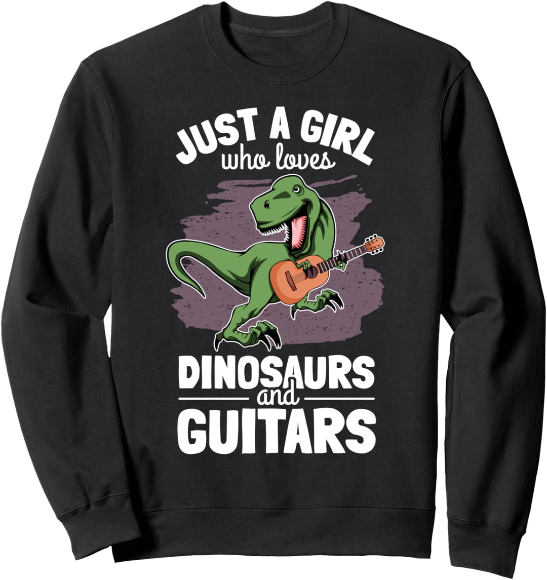 Dinosaurier Gitarre Dino Gitarrenspielerin T-Rex Gitarristin Sweatshirt