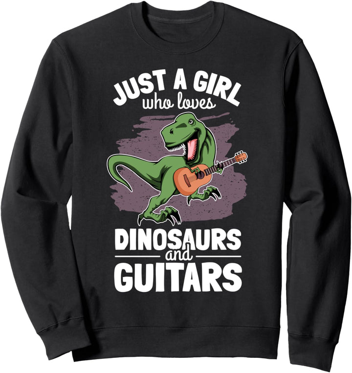 Dinosaurier Gitarre Dino Gitarrenspielerin T-Rex Gitarristin Sweatshirt