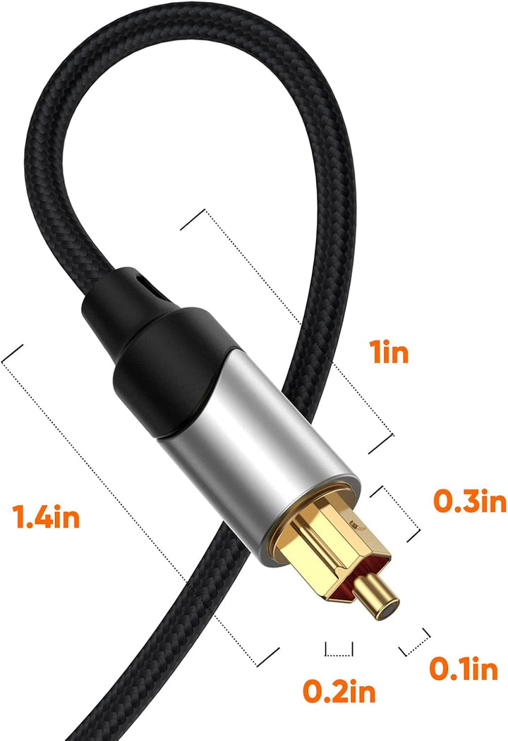 CableCreation Optical Audio Cable, 25FT Toslink Male SPDIF Cable with Nylon Braided Fiber Optic Cord