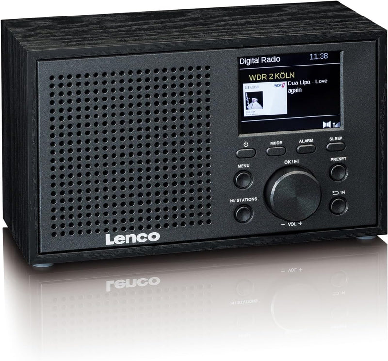 Lenco DAR-017 DAB+ Radio – kompaktes DAB+ Radio mit Bluetooth 5.0 - Senderspeicher - FM Empfänger -