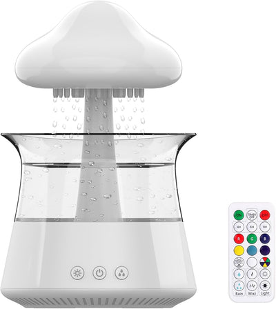 Wolkenluftbefeuchter, Rain Cloud Humidifier mit Fernbedienung,Diffusor für ätherisches Öl mit 7 Farb